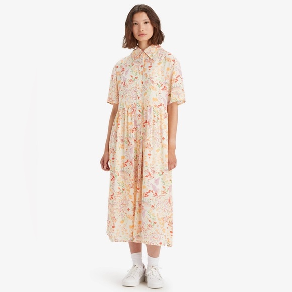 Levi's Dresses & Skirts - Levi’s Peach Rhiannon Floral Dress US M